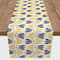 Mid Mod Yellow & Navy Florals Outdoor Table Runner